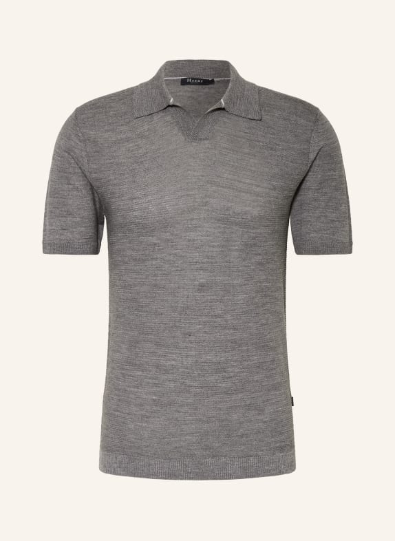 MAERZ MUENCHEN Strick-Poloshirt GRAU