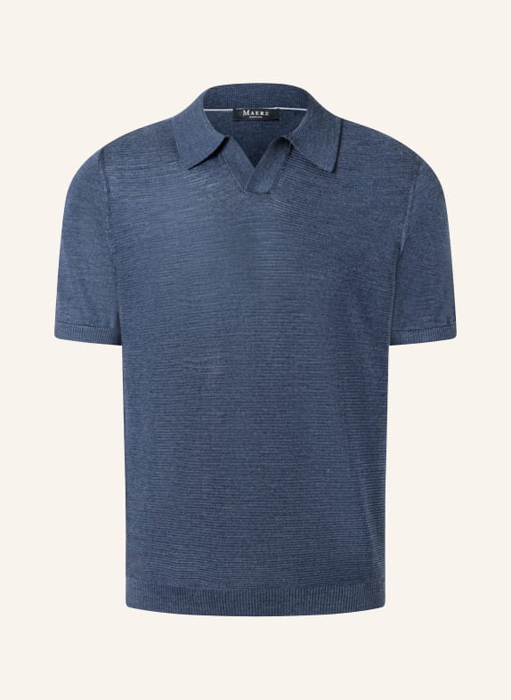 MAERZ MUENCHEN Strick-Poloshirt BLAU