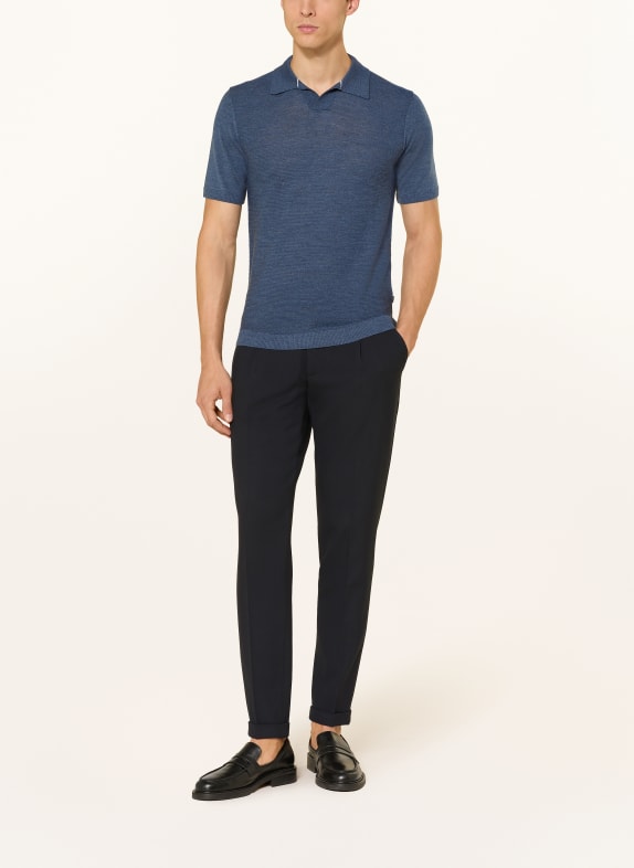 MAERZ MUENCHEN Gebreid poloshirt BLAUW
