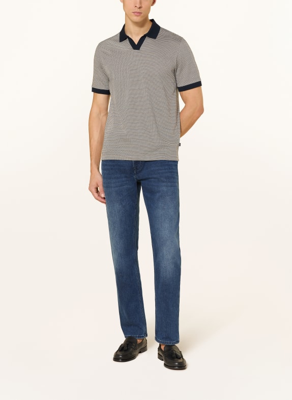 MAERZ MUENCHEN Jersey poloshirt BEIGE / DONKERBLAUW