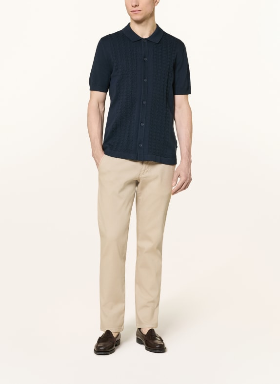 OLYMP Strikskjorte, casual, regular fit MØRKEBLÅ