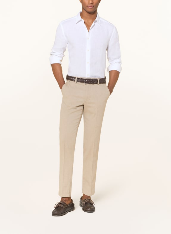 OLYMP Leinenhemd regular fit WEISS