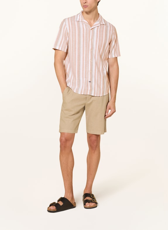 OLYMP Resortskjorte, casual, regular fit CREME / KAMEL / PETROL