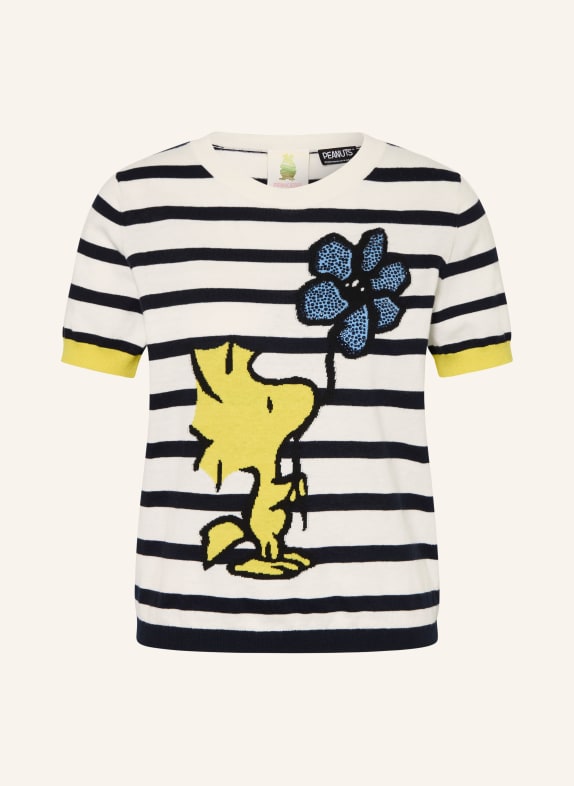 Princess GOES HOLLYWOOD Pletené tričko s ozdobnými kamínky BÍLÁ / ŽLUTÁ / ČERNÁ