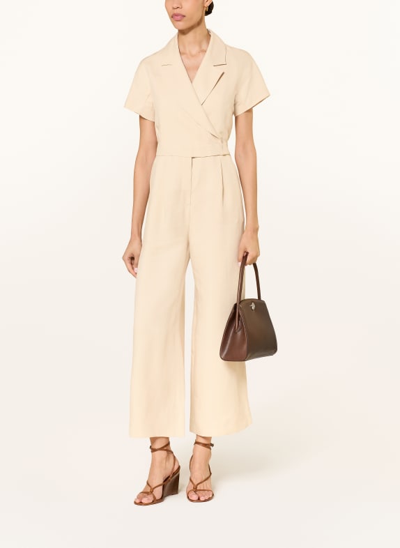 WEEKEND Max Mara Jumpsuit OBLATO met linnen BEIGE
