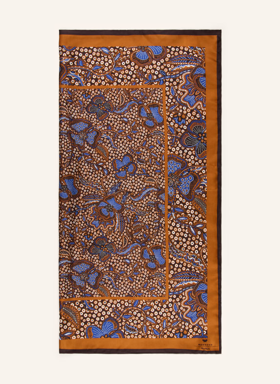 WEEKEND Max Mara Seidentuch ONESTO BRAUN / DUNKELBRAUN / BLAU