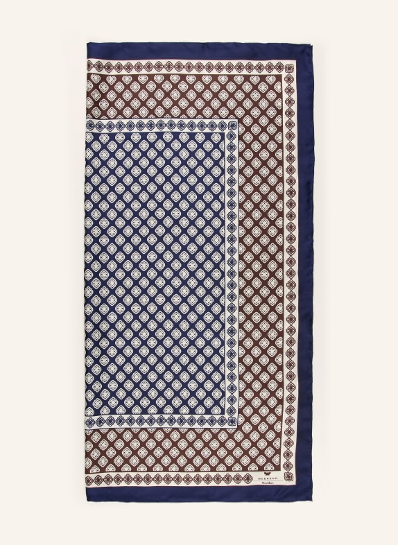 WEEKEND Max Mara Seidentuch ONESTO DUNKELBLAU / DUNKELBRAUN / CREME