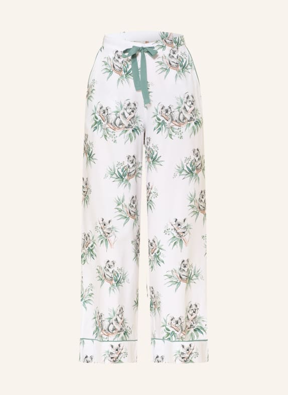 cyberjammies Spací kalhoty KALLIE BÍLÁ / ŠEDÁ / ZELENÁ