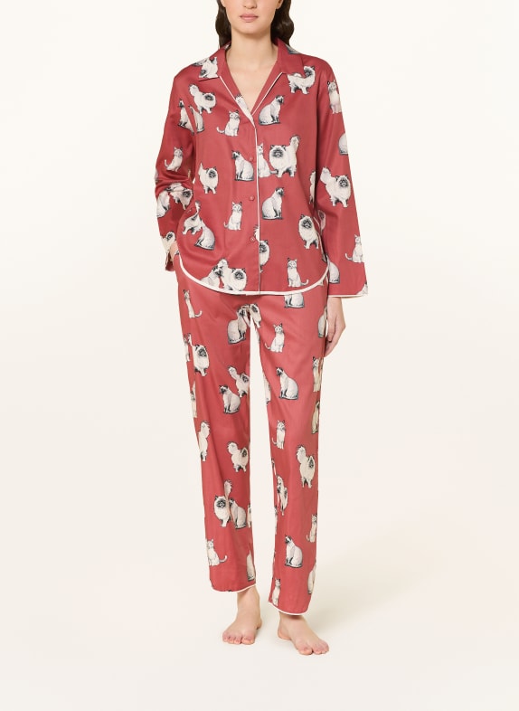 cyberjammies JOSIE sleep shirt RED / LIGHT GRAY / WHITE