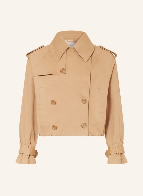 IQ STUDIO Trench-Jacke CAMEL