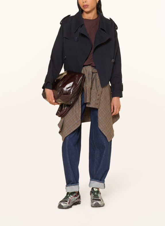IQ STUDIO trenchcoat DONKERBLAUW