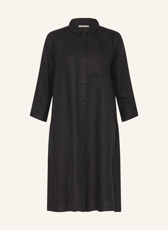 lilienfels Hemdblusenkleid LIANO aus Leinen SCHWARZ