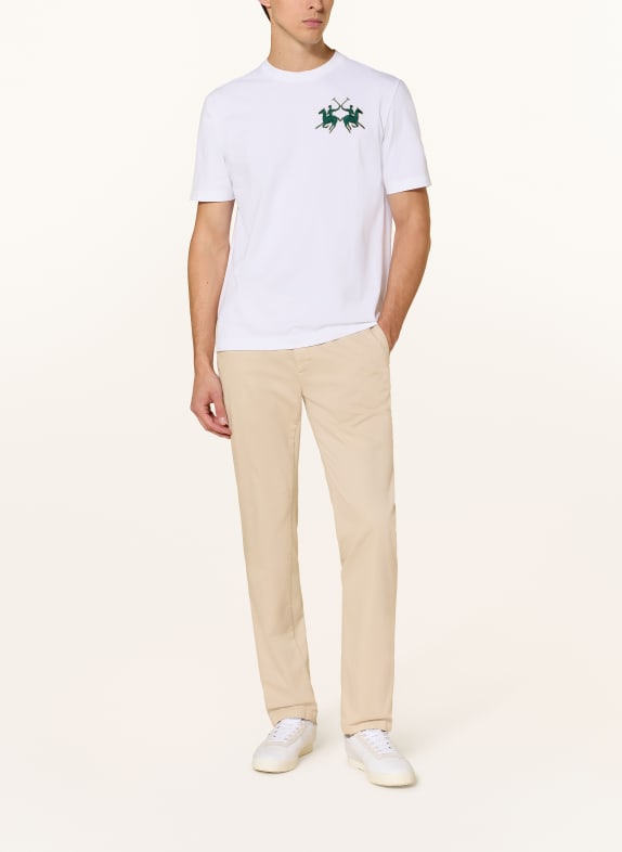 LA MARTINA T-shirt WIT / GROEN