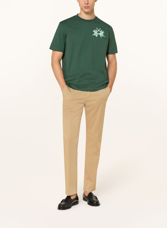 LA MARTINA T-shirt DONKERGROEN / MINT