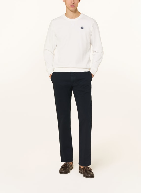 LA MARTINA sweatshirt WIT / DONKERBLAUW