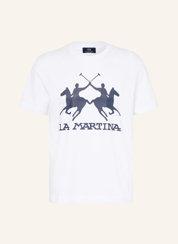 LA MARTINA T-Shirt WEISS / SCHWARZ