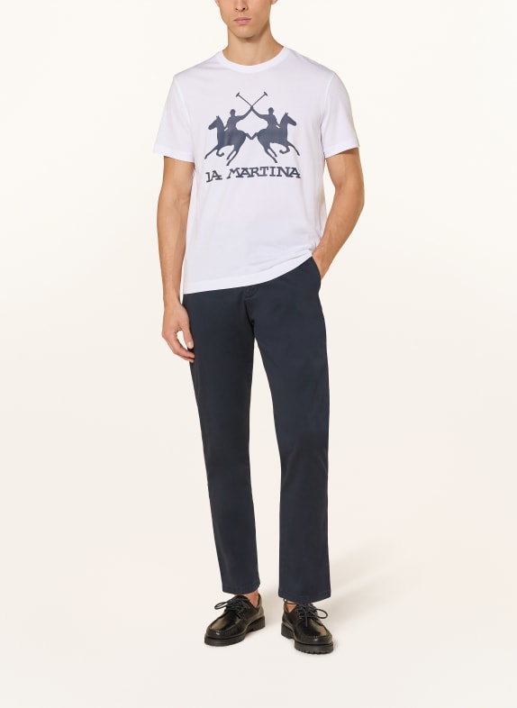 LA MARTINA T-shirt WIT / ZWART