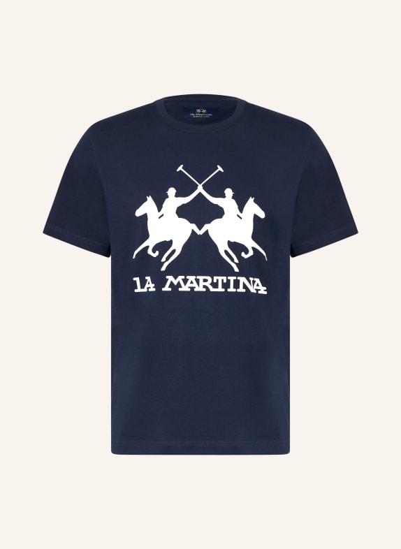 LA MARTINA T-Shirt DUNKELBLAU / WEISS