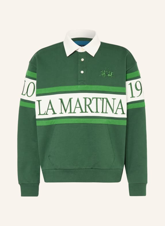 LA MARTINA rugbyové tričko ZELENÁ / BÍLÁ