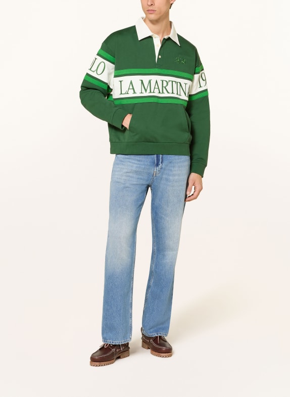 LA MARTINA rugbyshirt GROEN / WIT