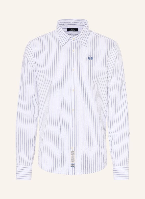 LA MARTINA Hemd Regular Fit DUNKELBLAU / WEISS