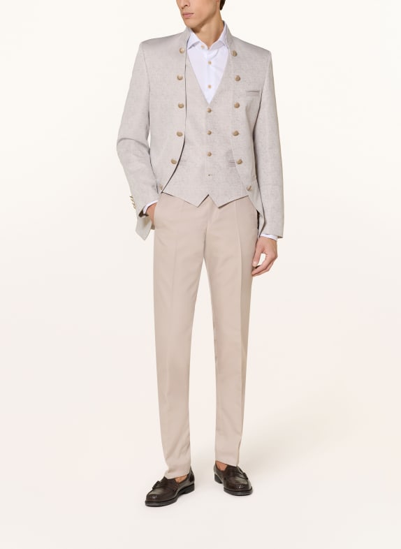 WILVORST Slim fit colbertvest 084 Sand