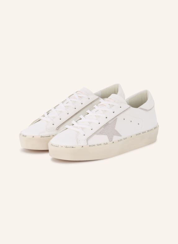 GOLDEN GOOSE Sneaker HI STAR WEISS / SILBER