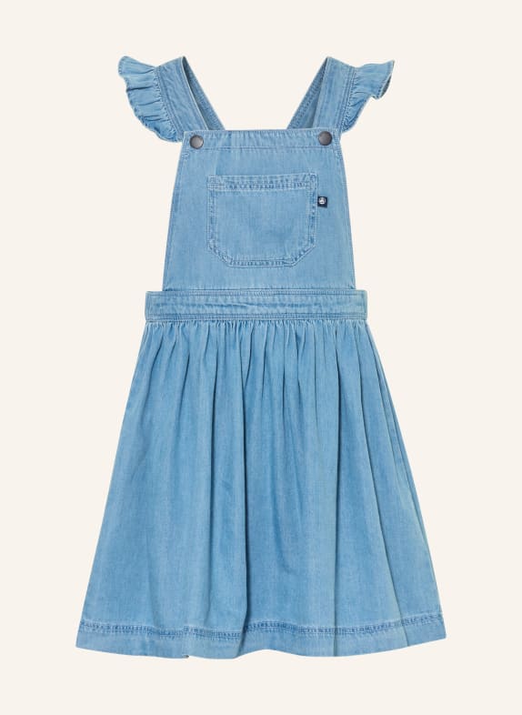 PETIT BATEAU Jeanskleid mit Rüschen HELLBLAU