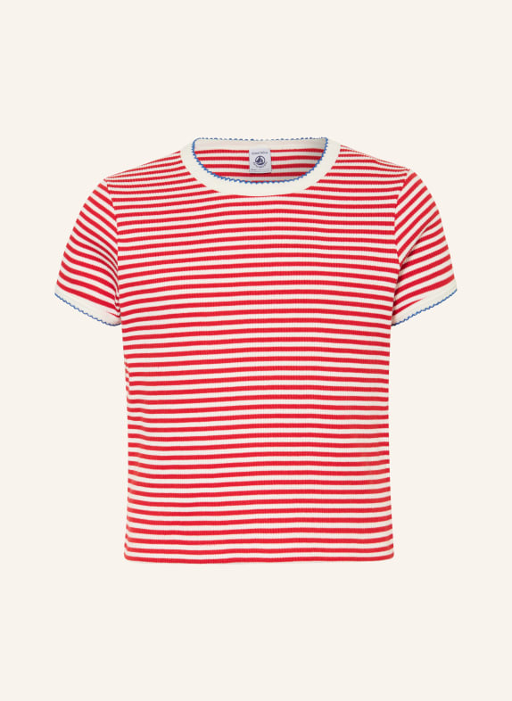 PETIT BATEAU T-Shirt ROT / WEISS