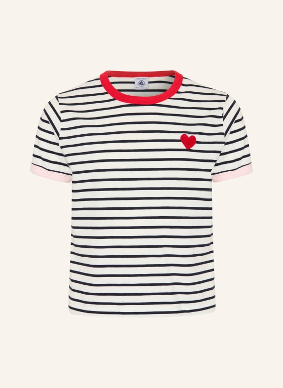 PETIT BATEAU T-Shirt WEISS / DUNKELBLAU