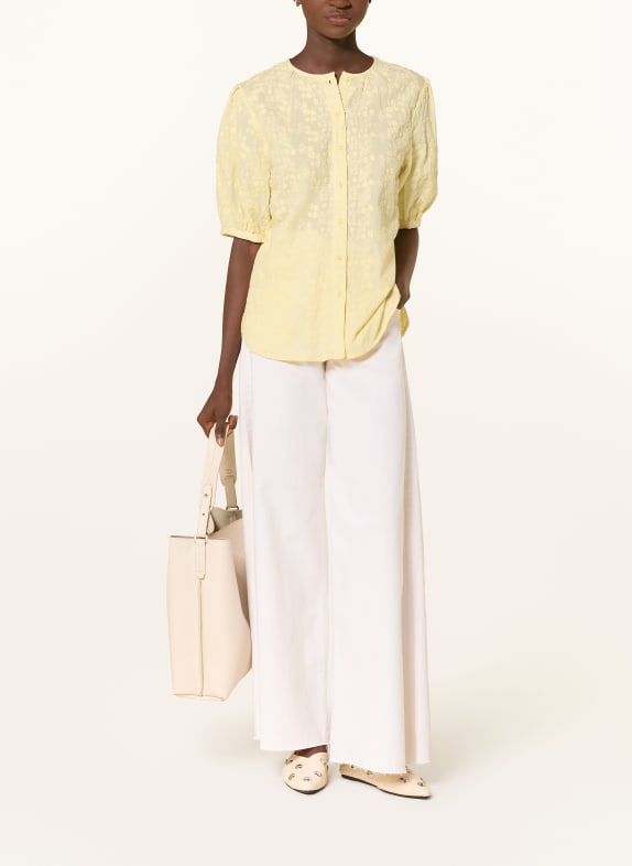 BRAX Blouse VEA met 3/4-mouwen LICHTGEEL