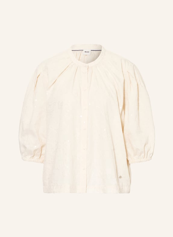 BRAX VIV blouse with sequins and 3/4 sleeves ECRU