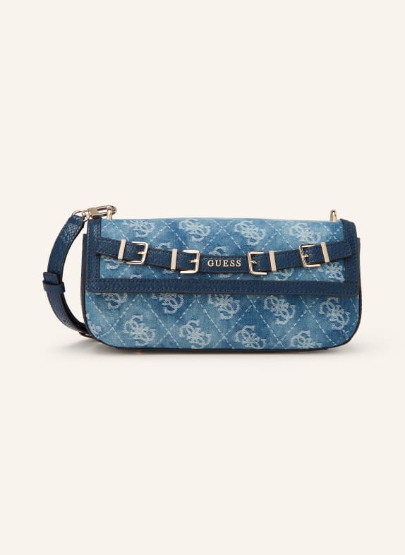 GUESS DOVIE shoulder bag LIGHT BLUE / SILVER