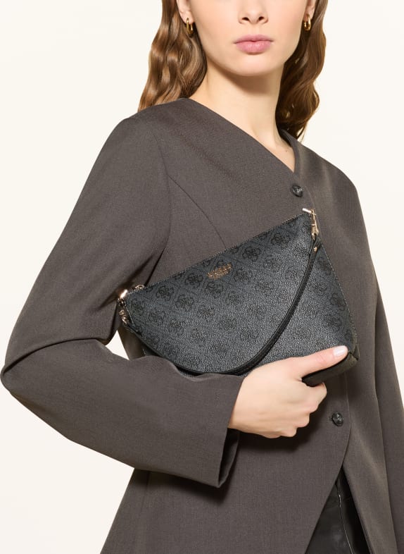 GUESS Tote-taske MERIDIAN MØRKEGRÅ / SØLV