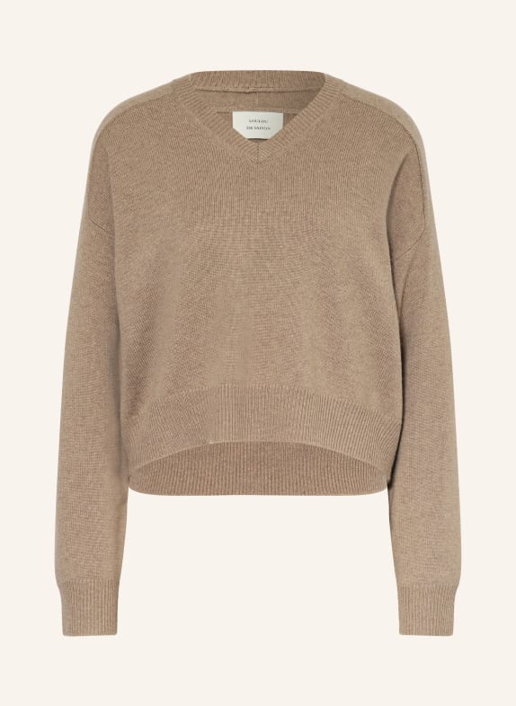 LOULOU DE SAISON Cashmere-Pullover ANZOR TAUPE