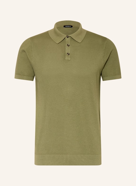 DRESSLER Strick-Poloshirt OLIV