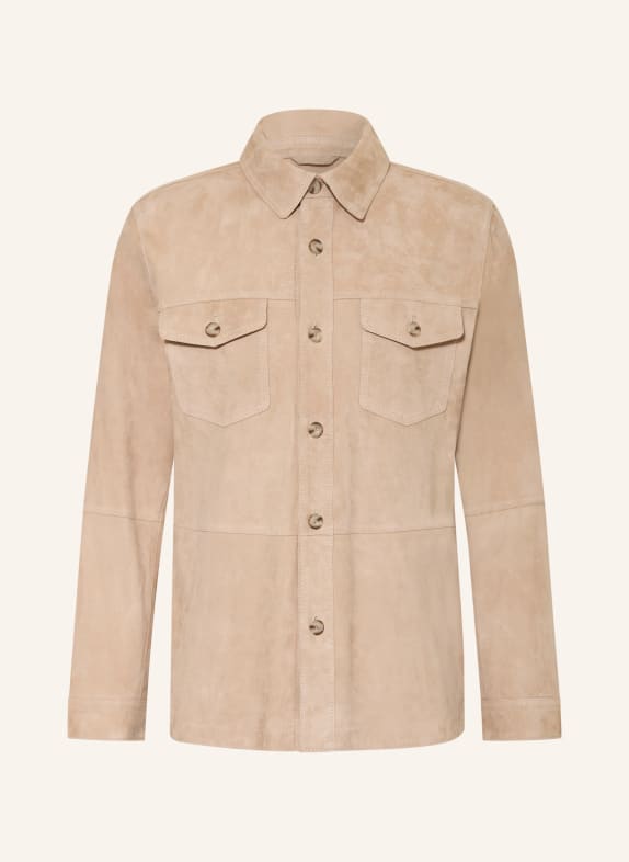 DRESSLER kurtka skórzana BEŻOWY