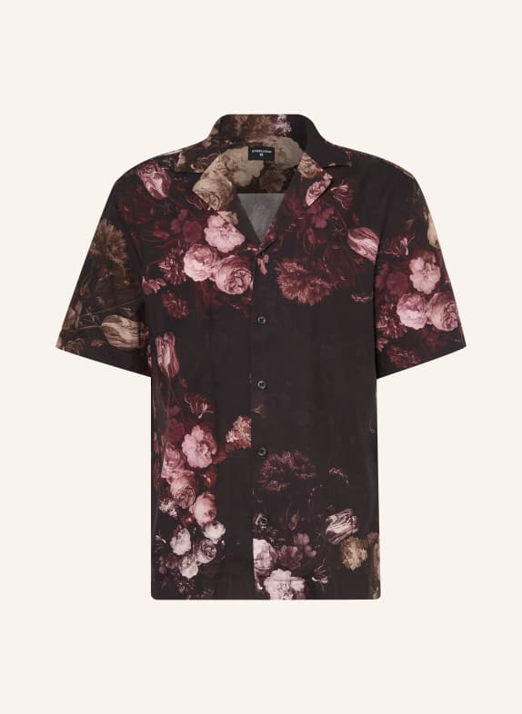 STRELLSON Resorthemd CLINT Comfort Fit DUNKELROT / DUNKELBRAUN