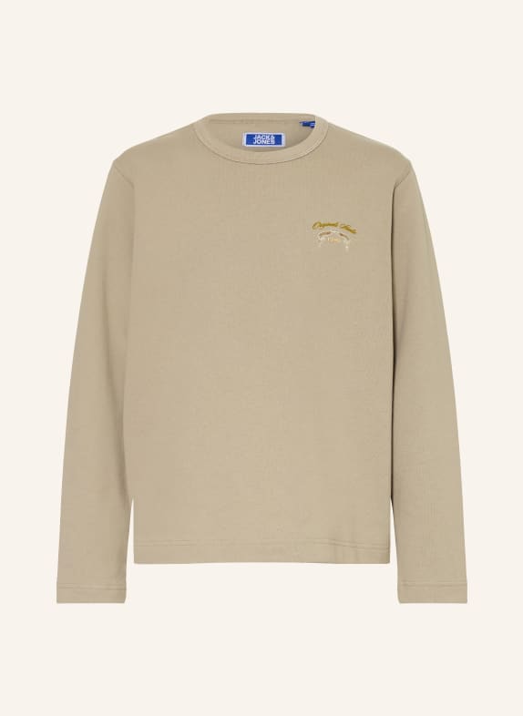 JACK&JONES Sweatshirt BEIGE / GRÜN / SCHWARZ