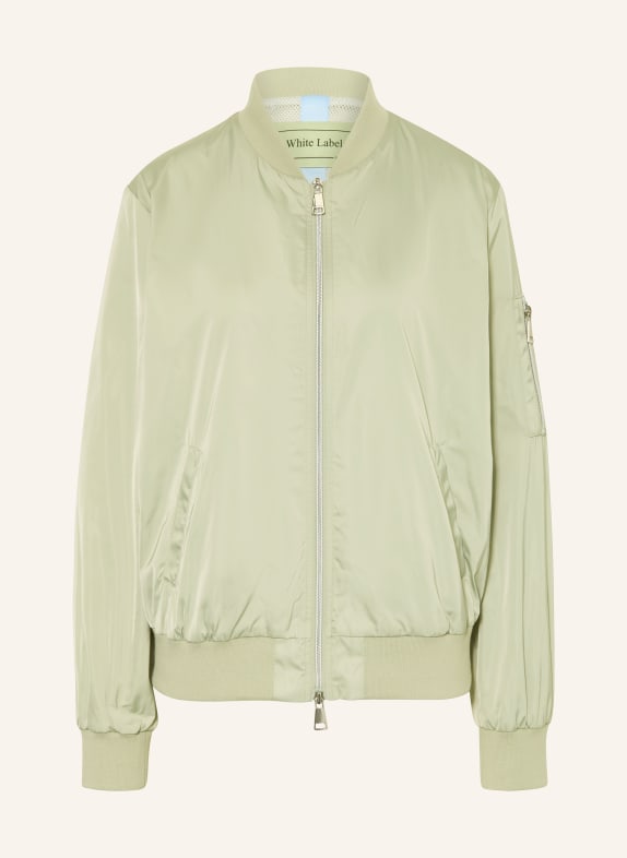 White Label Saténová bunda SVĚTLE ZELENÁ