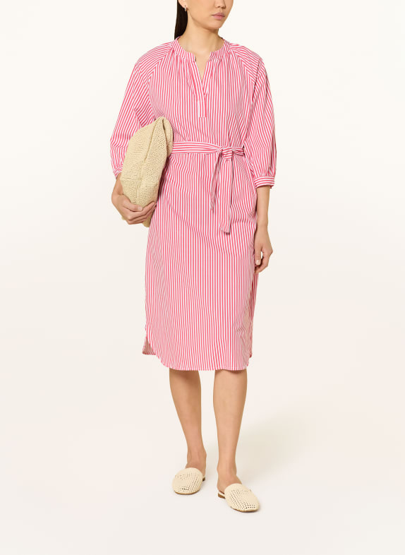 DESOTO Šaty NIKI s 3/4 rukávem BÍLÁ / ČERVENÁ