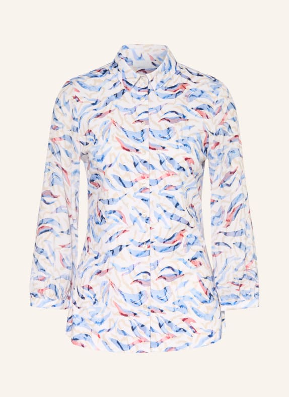 DESOTO Košile PIA z jersey s 3/4 rukávem BÍLÁ / ČERVENÁ / MODRÁ