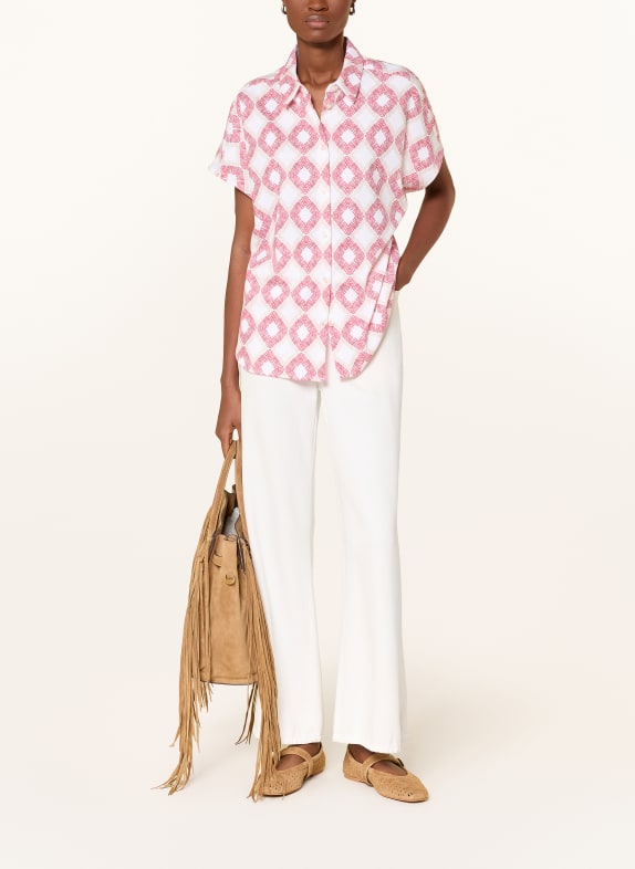 DESOTO Overhemdblouse FLORINE CRÈME / BEIGE / ROOD