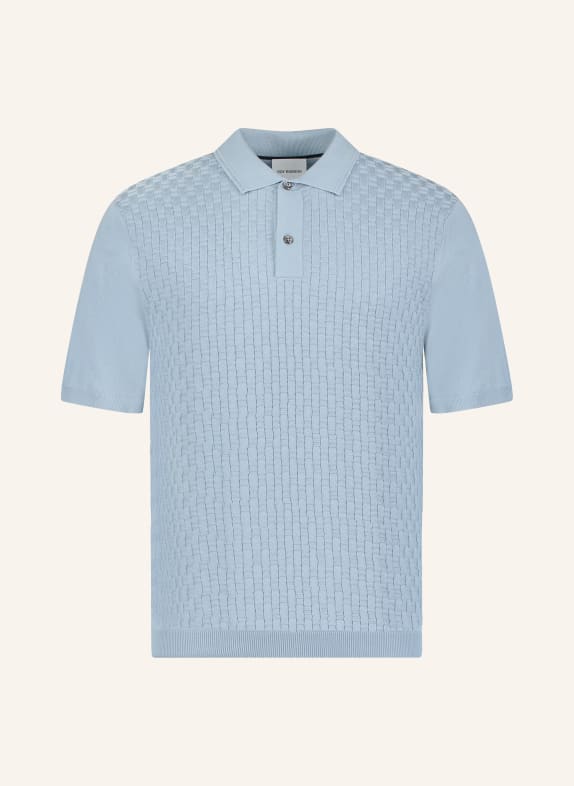 ROY ROBSON Strick-Poloshirt HELLBLAU