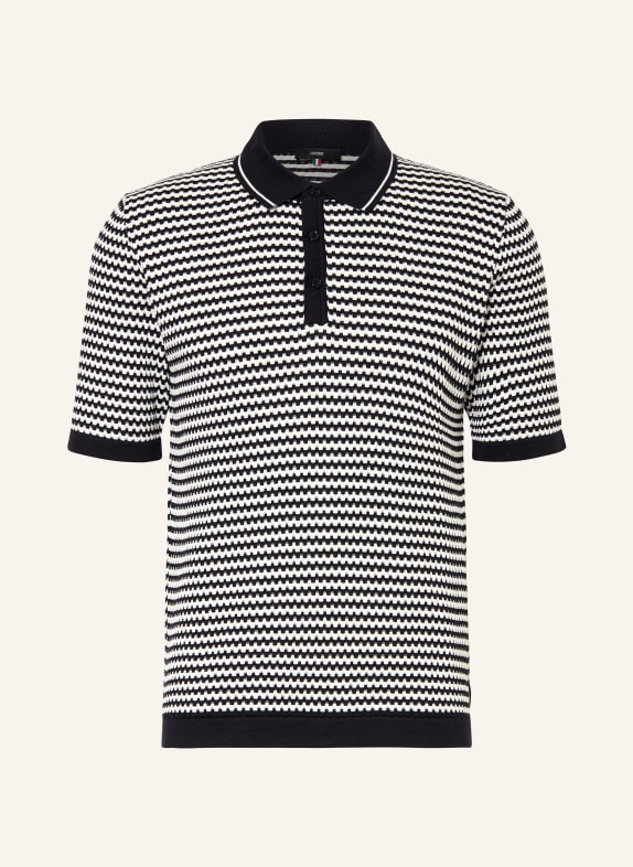 CINQUE Strick-Poloshirt CIFLAVIEN SCHWARZ / WEISS