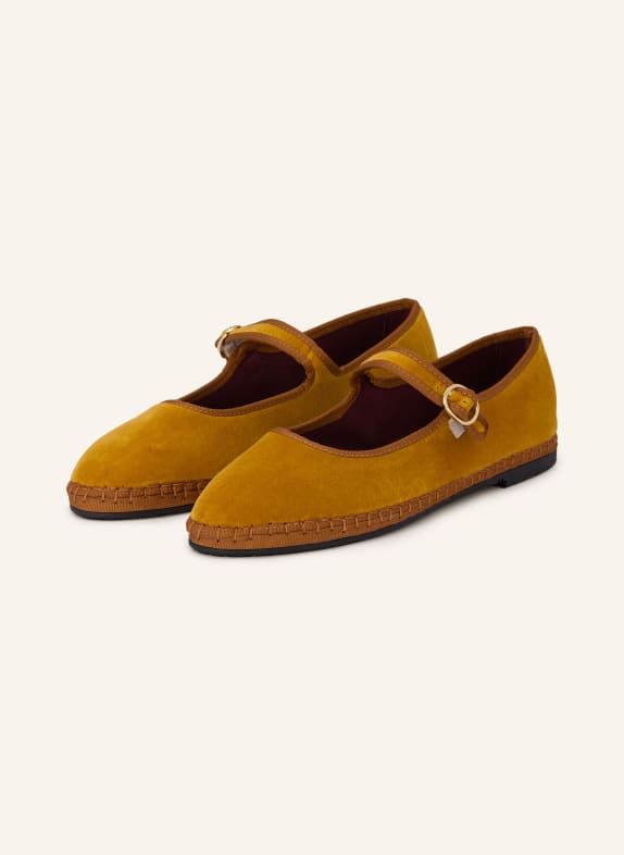 FLABELUS Mary Jane ballerina flats AMARANTA DARK YELLOW