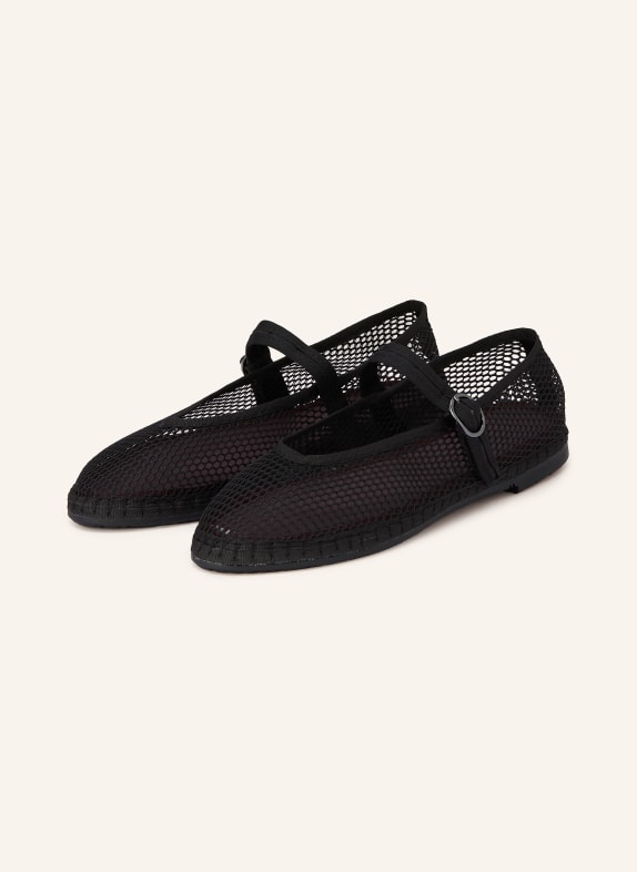 FLABELUS Mary Jane ballerina flats ISABELLA BLACK