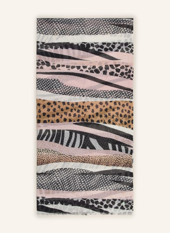 CODELLO scarf BLACK / LIGHT PINK / LIGHT GRAY