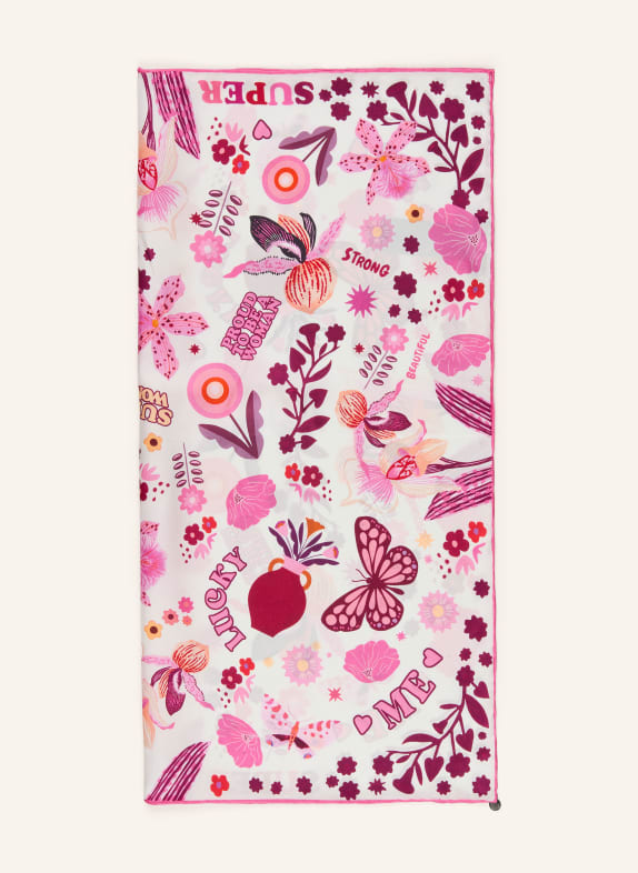 CODELLO Seidentuch WEISS / PINK / DUNKELROT