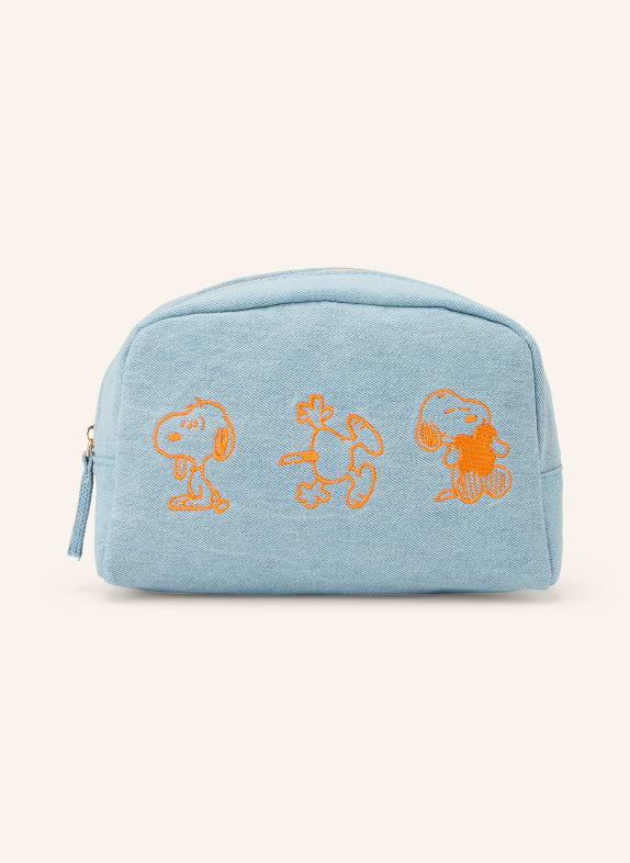 CODELLO Kosmetiktasche HELLBLAU / GOLD / NEONORANGE